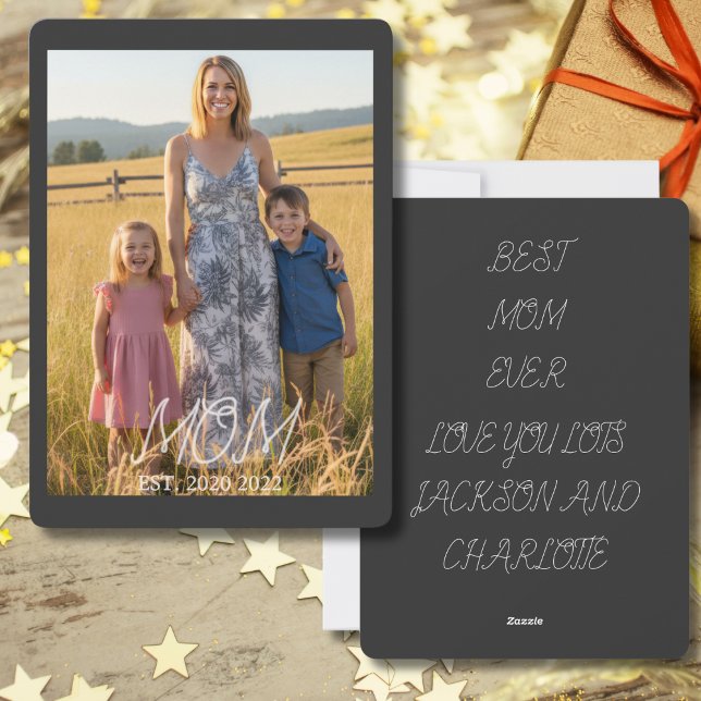 Cartão De Festividades Mom Established Mother s Day Photo  (Criador carregado)