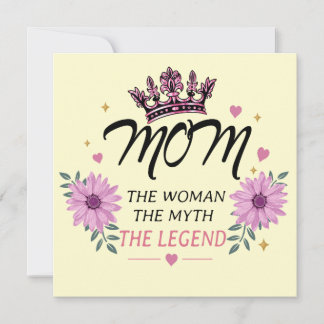 Cartão De Festividades Mom The Legend Mother's Day Gift
