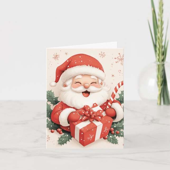 Cartão De Festividades Momento da Feliz dos papais noeis (Frente)