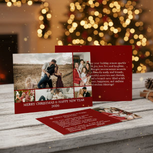 Cartão De Festividades Momento Feliz 5 Foto Script Moderno Simples