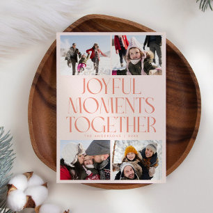 Cartão De Festividades Momentos Alegres Juntos Peach Multi Foto