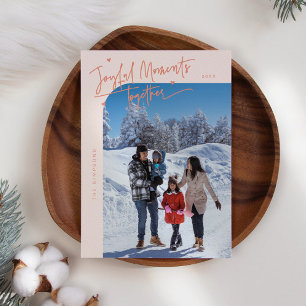 Cartão De Festividades Momentos alegres Juntos Pêssemos Foto de Natal