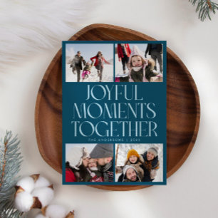 Cartão De Festividades Momentos Alegres Juntos Teal Multi Foto
