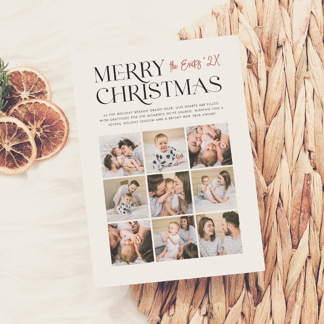 Cartão De Festividades Momentos de feliz | Colagem de Fotos do Natal Mode (Criador carregado)