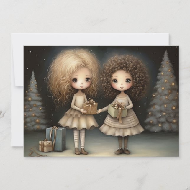 Cartão De Festividades Momentos Queridos e Riso: Um Feliz Natal  (Frente)