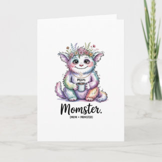 Cartão De Festividades Momster. (Mom + Monster)