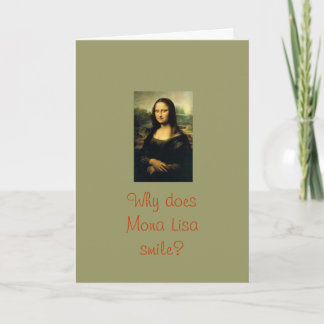 Cartão De Festividades Mona Lisa Smiles