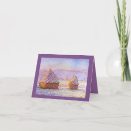 Cartão De Festividades Monet, Fine Art White Frost HayStack