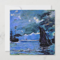 Monet - Saída, Efeito Noturno, trabalho de arte fa