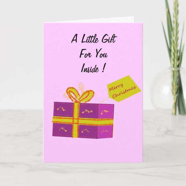 Cartão De Festividades Money Gift Card (Frente)