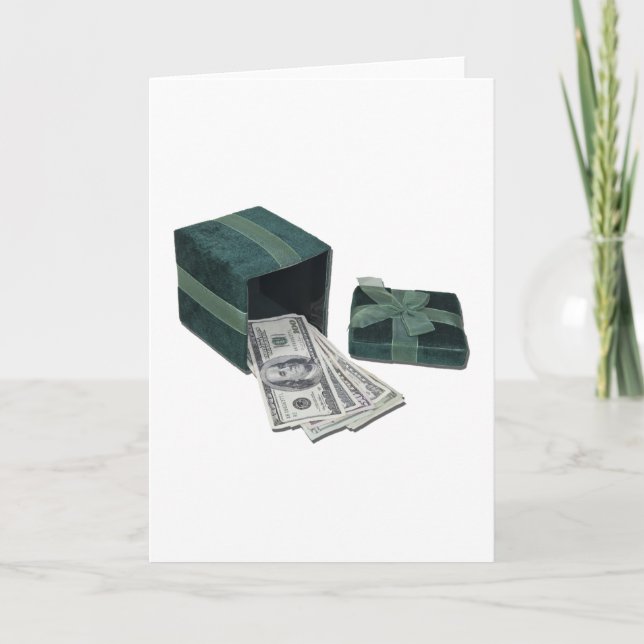 Cartão De Festividades MoneyGreenGiftBox112611 (Frente)