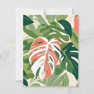 Cartão De Festividades Monstera Folaves