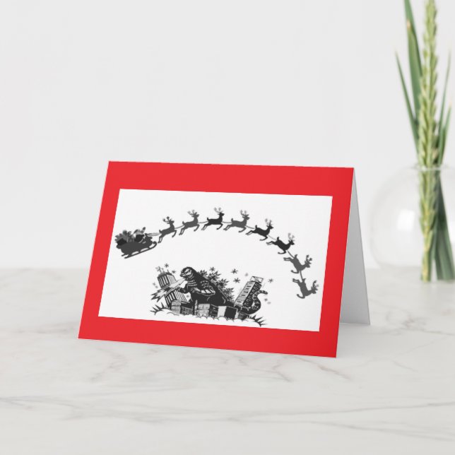 Cartão De Festividades Monstrously Wonderful/ Dark Santa (Frente)