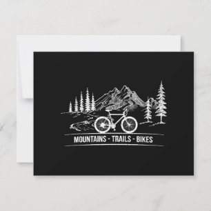 Cartão De Festividades Montanha - Bicicleta de bicicleta de bicicleta