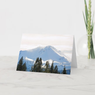 Cartão De Festividades Montanha coberto de neve