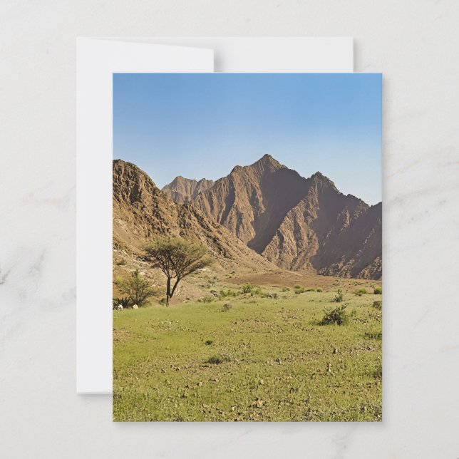 Cartão De Festividades Montanhas robustas / Montanhas de refeitório (Frente)