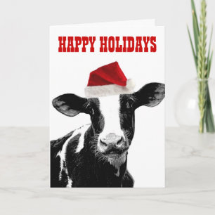 Cartão De Festividades Mooey Christmas and Happy Moo Year