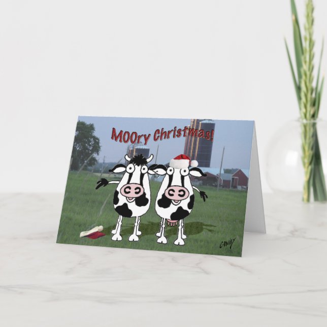 Cartão De Festividades MOOry Christmas! (Frente)