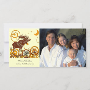 Cartão De Festividades Moose Christmas