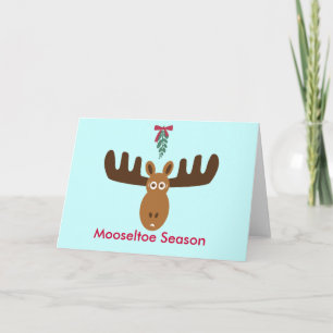 Cartão De Festividades Moose Head_Mooseltoe