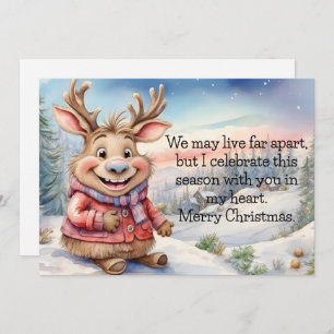 Cartão De Festividades Moose Longe Distante