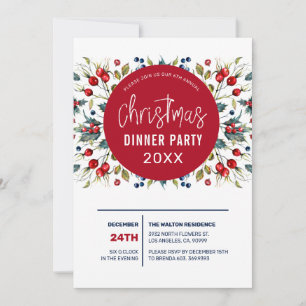 Cartão De Festividades Morangos vermelhos e folhagem verde