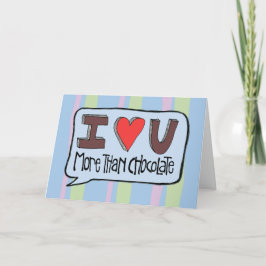 Cartão De Festividades More than Chocolate with stripes Valentine