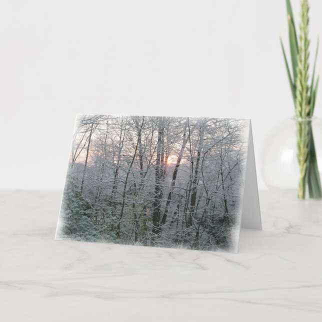 Cartão De Festividades Morning Snow (Frente)