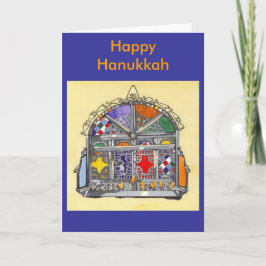 Cartão De Festividades Moroccan Lamp Scan 2, Final Art, Happy Hanukkah