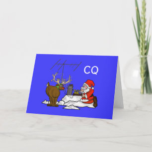 Cartão De Festividades Morse Code Santa & Rudolph Christmas Card