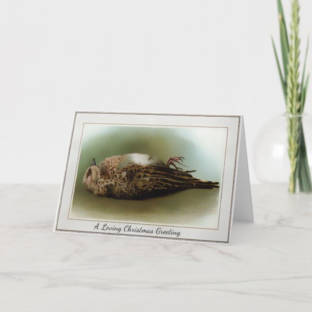 Cartão De Festividades Morto vitoriano de Natal (Frente)