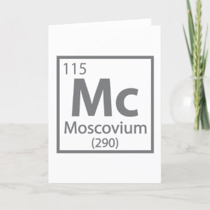 Cartão De Festividades Moscou - Mesa periódica russa da ciência