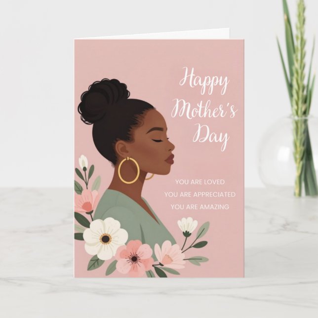 Cartão De Festividades Motherly Affirmation Mother's Day Card (Frente)