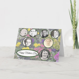 Cartão De Festividades Mothers in Family Mixed Floral Mothers Day
