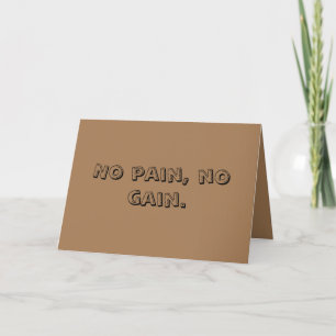 Cartão De Festividades Motivação de academia texto personalizado e marrom