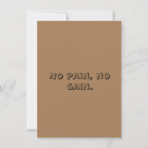 Cartão De Festividades Motivação de academia texto personalizado e marrom