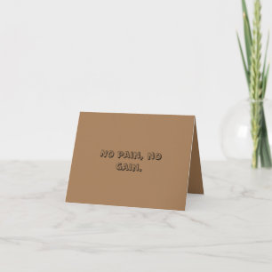 Cartão De Festividades Motivação de academia texto personalizado e marrom