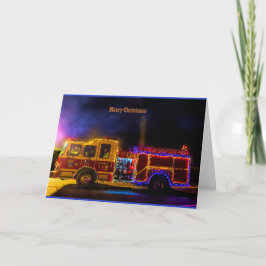 Cartão De Festividades Motor de Fogo Feliz de Natal