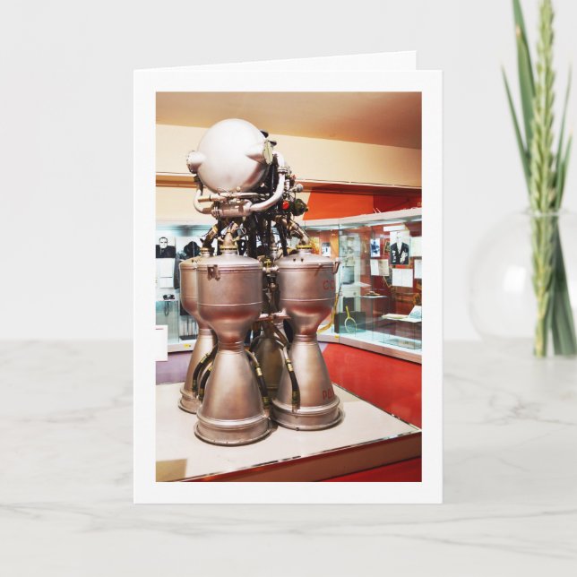 Cartão De Festividades Motor de foguete líquido RD214 (Frente)