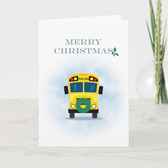 Cartão De Festividades Motorista de ônibus da escola de Natal Feliz (Frente)