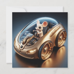 Cartão De Festividades Mouse-Móvel ouro: Uma pequena missão do mouse