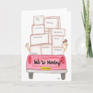 Cartão De Festividades Moving on Down the Road - change of address