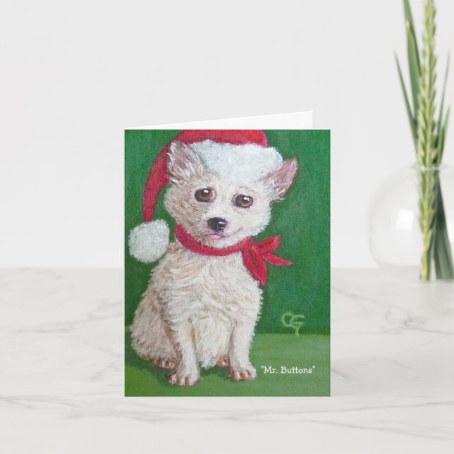 Cartão De Festividades Mr. Buttons Holiday Gift Card II (Frente)