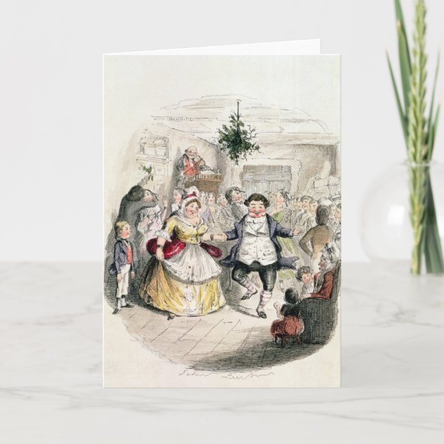 Cartão De Festividades Mr Fezziwig's Ball, from 'A Christmas Carol' (Frente)