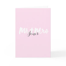 Mr & Mrs - Brush lettering Greeting Card