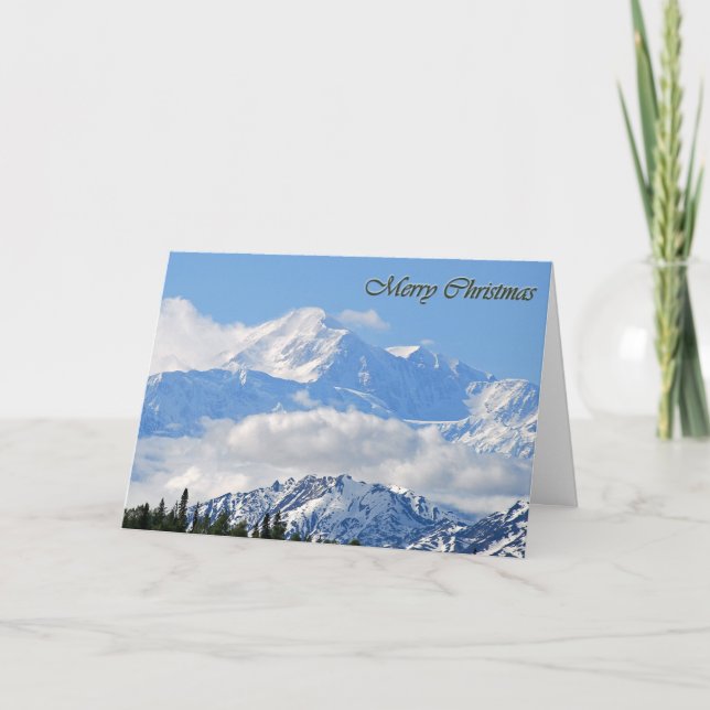 Cartão De Festividades Mt. McKinley - Merry Christmas (Frente)