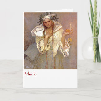 Cartão De Festividades Mucha, Christams in America