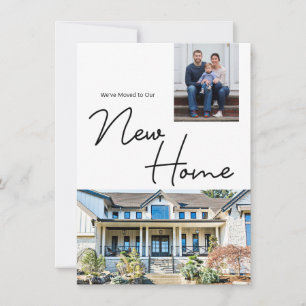 Cartão De Festividades Mudámos para a nossa Foto da Nova Casa da Família