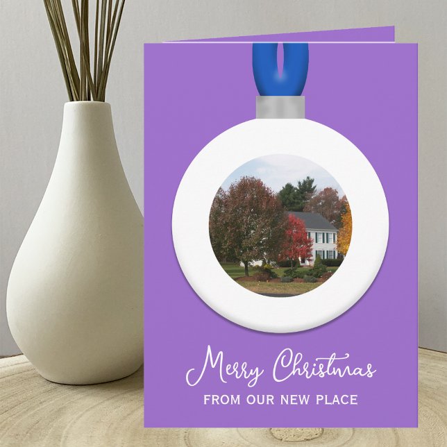Cartão De Festividades Mudança de endereço Ametist - Ornamento de fotos d (Criador carregado)