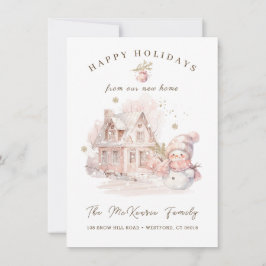 Cartão De Festividades Mudança de endereço no Natal